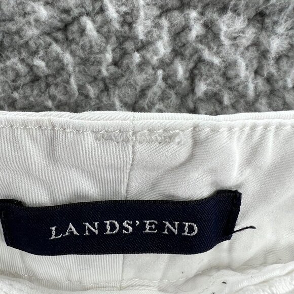 Lands End Womens Shorts 2‎ White Chino Low-Rise Zip Front Pockets - Picture 4 of 11